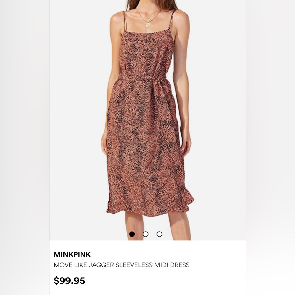 MINKPINK Spotted Midi Dress